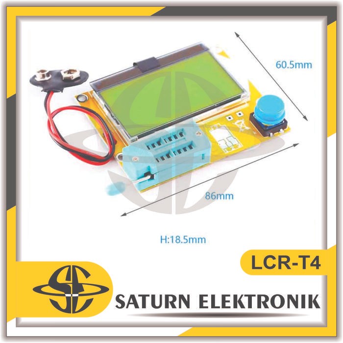 LCR-T4 ESR METER TRANSISTOR TESTER DIGITAL RESISTOR CAPASITOR TRANSISTOR & MOSFET TERMURAH