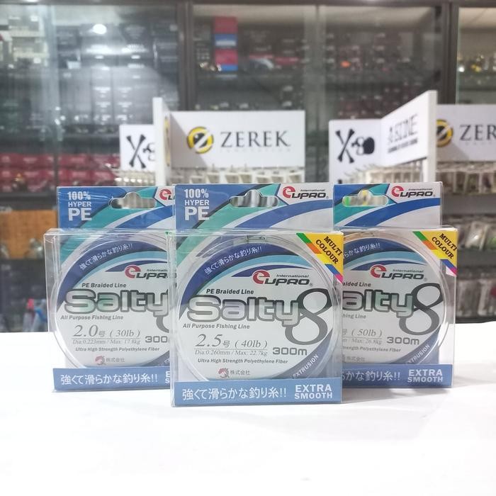 Senar Pe Eupro Salty 8 Braid 300 meter Multi Color - Braid Line