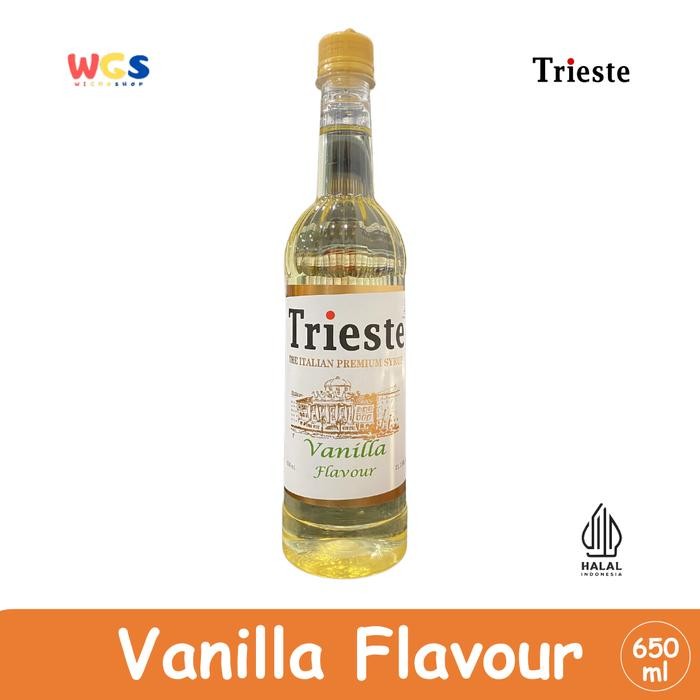 

New Trieste Syrup Premium Vanilla Flavour 650ml Sirup Rasa Vanila Lembut untuk Minuman & Dessert