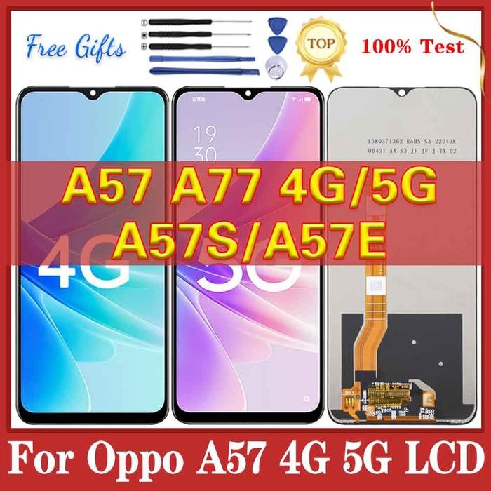 Original For OPPO A57 A77 4G 5G LCD Display A57S Touch Screen A57