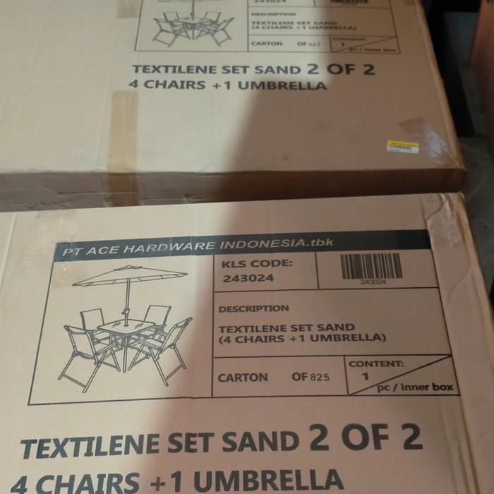 Informa Set Meja Cafe Dan 4 Kursi + 1 Payung Textiline Outdoor Resto Furniture