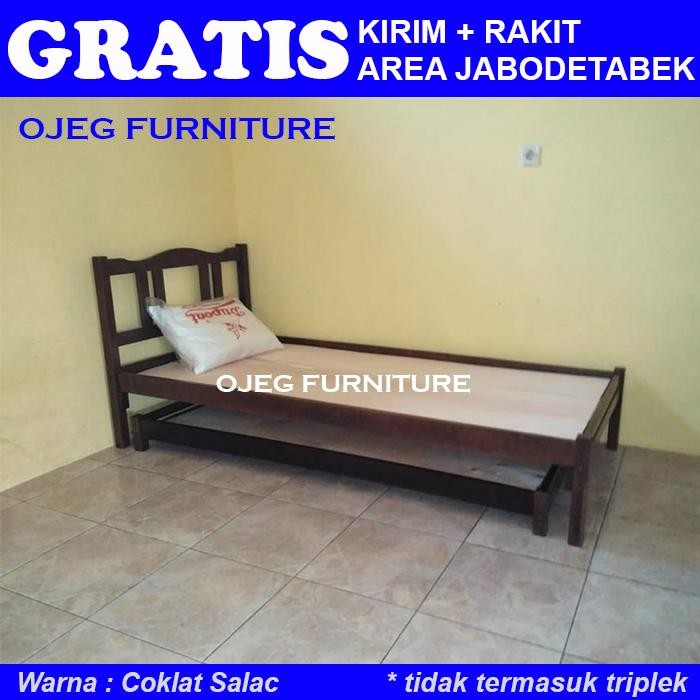 Ranjang Single + Sorong Kayu 100X200