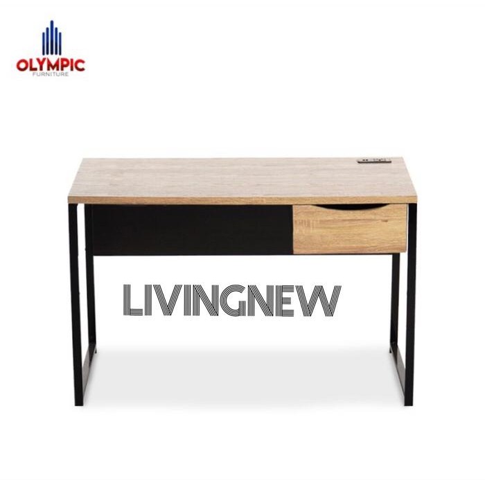 Meja Tulis Hickory Olympic Kaki Besi / Meja Laptop / Meja Kerja /