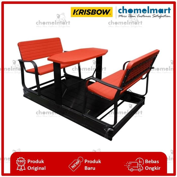 Krisbow Set Kursi & Meja Teras Orange 10201464