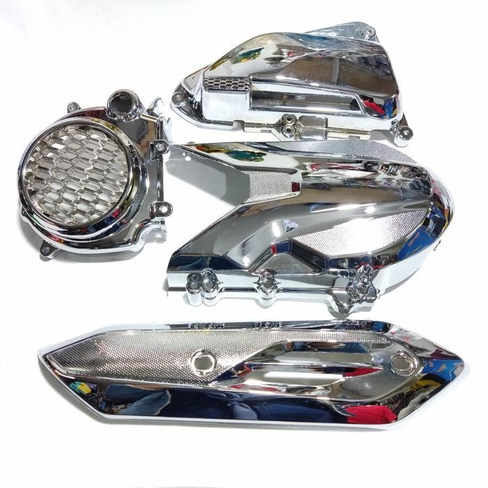 Berkualitas Cover Tutup Cvt 1Paket Chrome Genio Beat Street 2020 Beat Deluxe