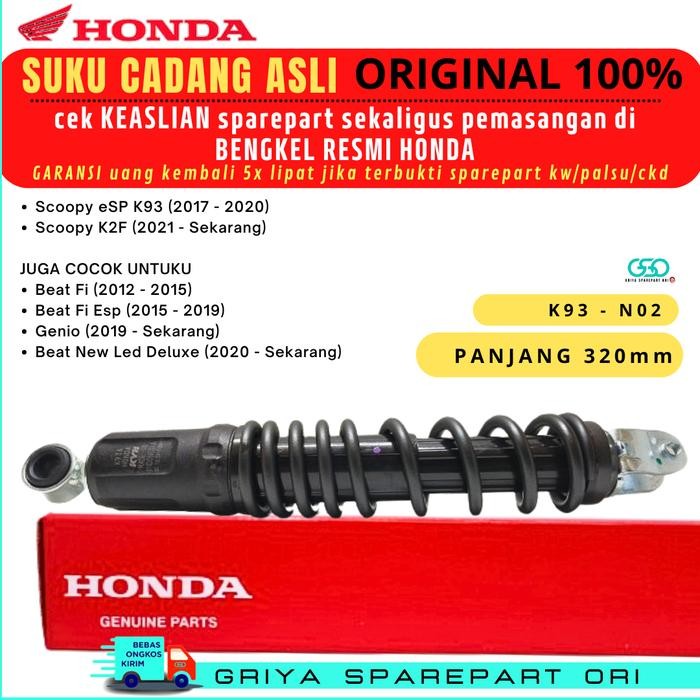 Shock Shockbreaker belakang Scoopy Fi Original HONDA AHM Scoopy 2017 2018 2019 2020 2021 2022 2023