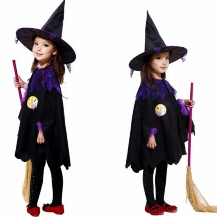 ASLI Little witch kids costume hoween , kostum anak penyihir nenek sihir READY STOCK