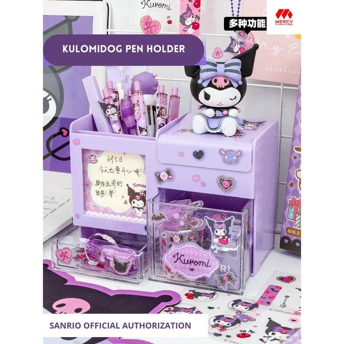 

Mercy Sanrio Kuromi Pen Holder Kotak Penyimpan Alat Tulis Organizer Kotak Penyimpan Alat Serbaguna