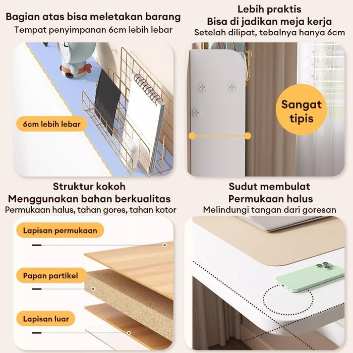 Meja Belajar Minimalis Meja Lipat Dinding Meja Dinding Meja Tempel Dinding Meja Gantung Meja
