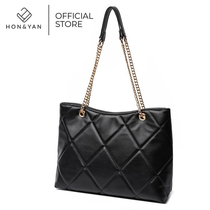 HONYAN Totebag Wanita Kulit Tas Bahu Kuliah Branded Original - Jennifer