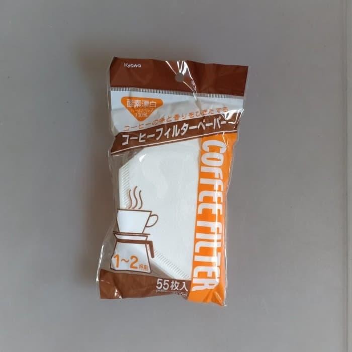Kertas saring kopi 55 lembar for 1-2 cup warna putih japan