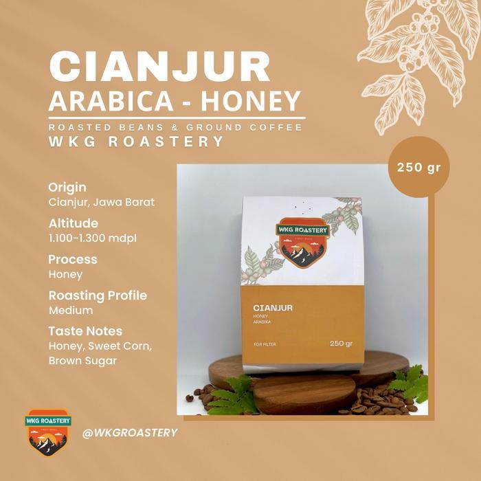

Kopi Arabica Cianjur Honey 250 Gr (Roasted Beans N Ground Coffee) #Gratisongkir #Sale #Discount