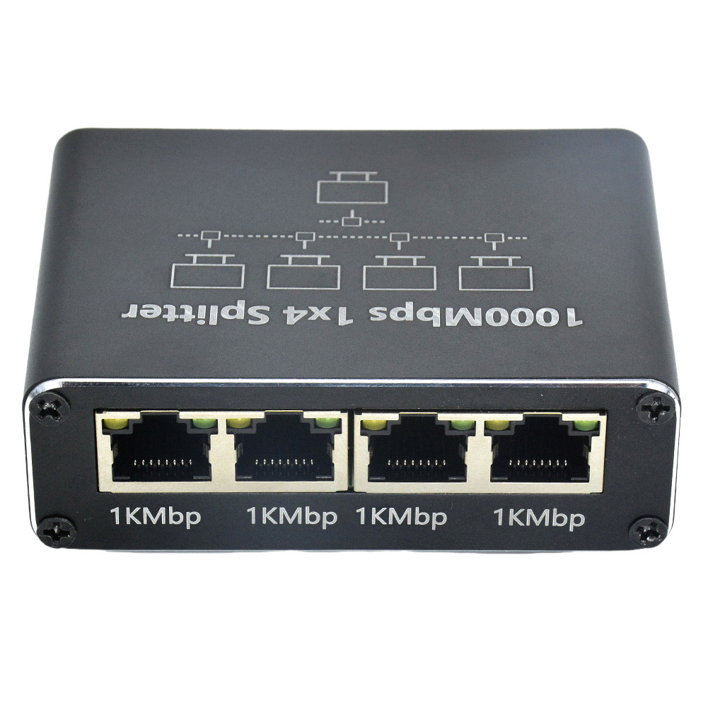 Ethernet Splitter 1 To 3/4 1000Mbps Internet Cable Splitter Network RJ45 Splitter RJ45 Ethernet