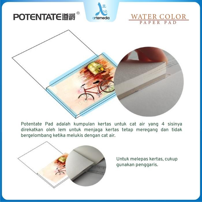 

Kertas Cat Air Potentate 19X27Cm Watercolor Paper Pad