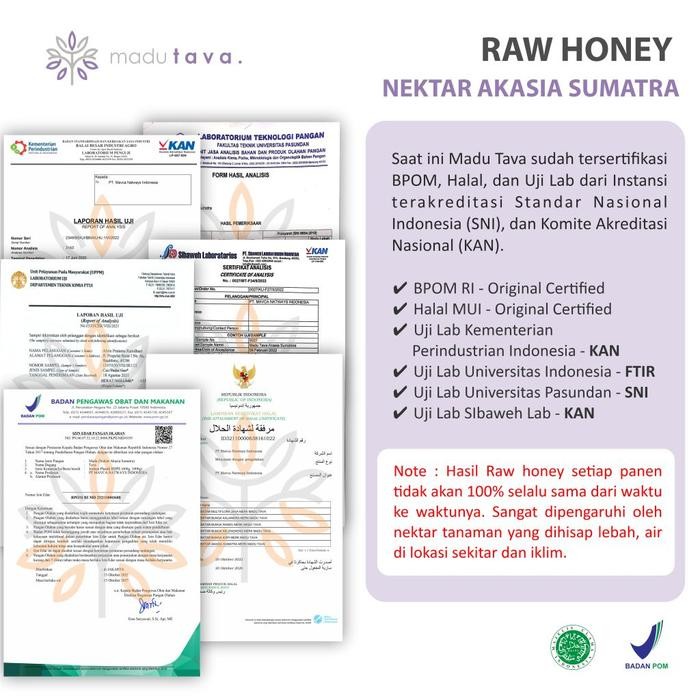 

Madu Murni Tava Nektar Akasia Sumatra 600Gr Pure Raw Honey