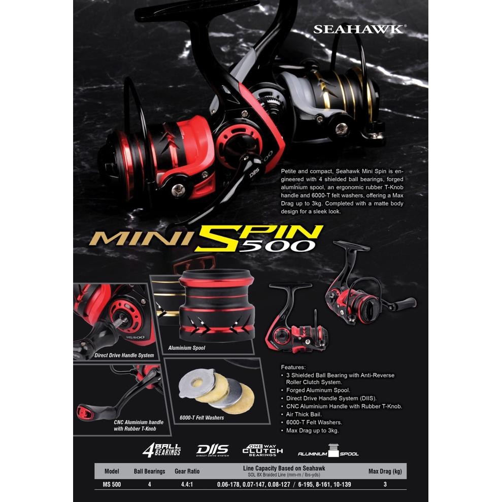 Reel SPINNING SEAHAWK MINI SPIN 500 (POWER HANDLE)