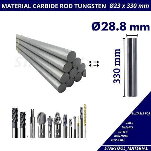Carbide Rod 28mm x 330 mm Full Carbide Rod Tungsten