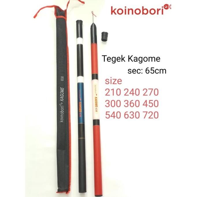 Joran Tegek Koinobori KAGOME Bahan Carbon Lentur Ukuran 210 240 270 30