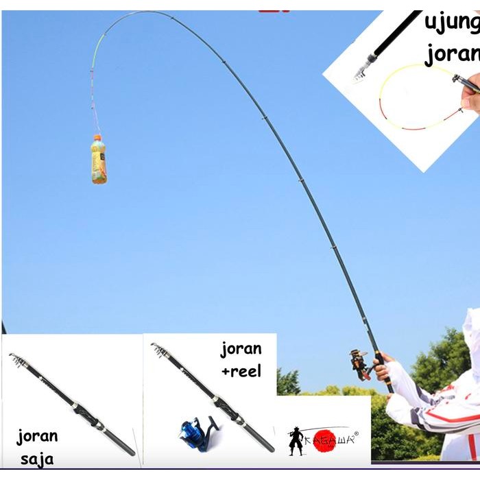 JORAN PANCING TELESCOPIC TEGEK JORAN KOLONG RUAS PENDEK WARNA HITAM