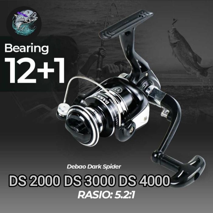 Dark Spider Spinning Reel Pancing 13 Ball Bearing DS2000 DS3000 DS4000