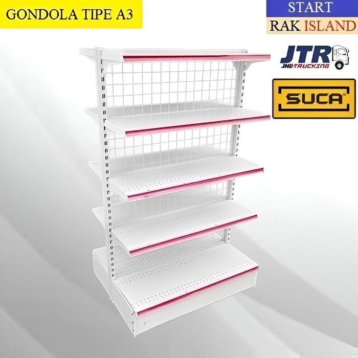 Rak Gondola / Rak Nimarket Dua Sisi 1.5M X 90 X 35 X 8+2 Shelving