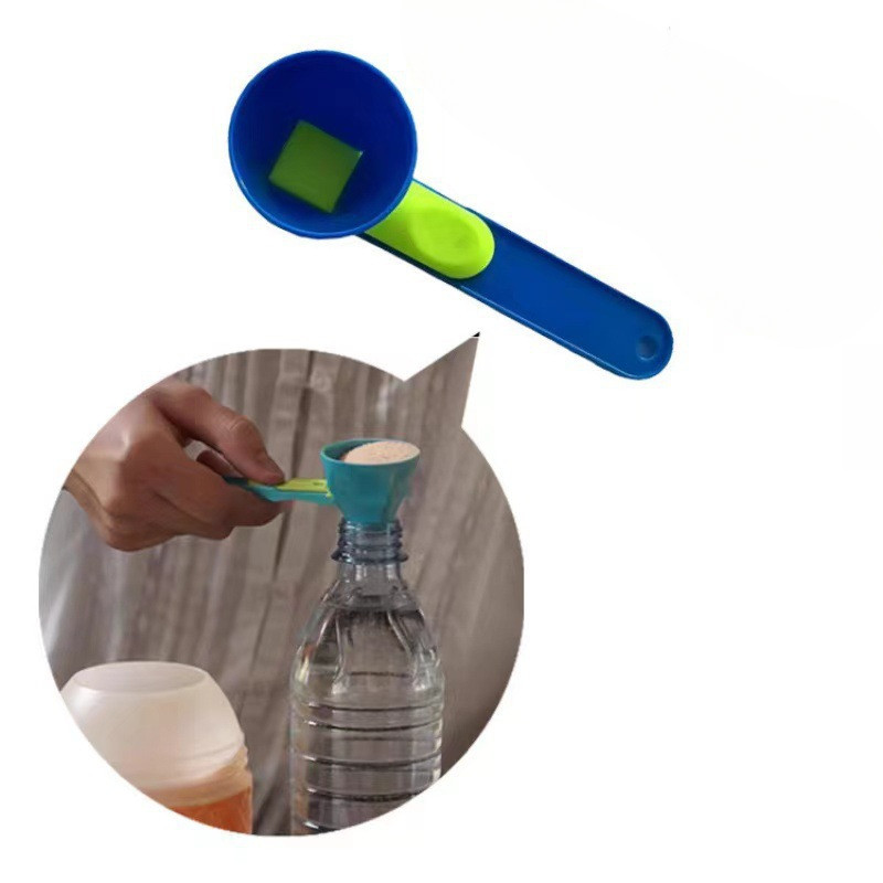 1PC Random Color No-clean Measuring Funnel Creative Protein Powder Sliding Spoon Egg Yolk Separator