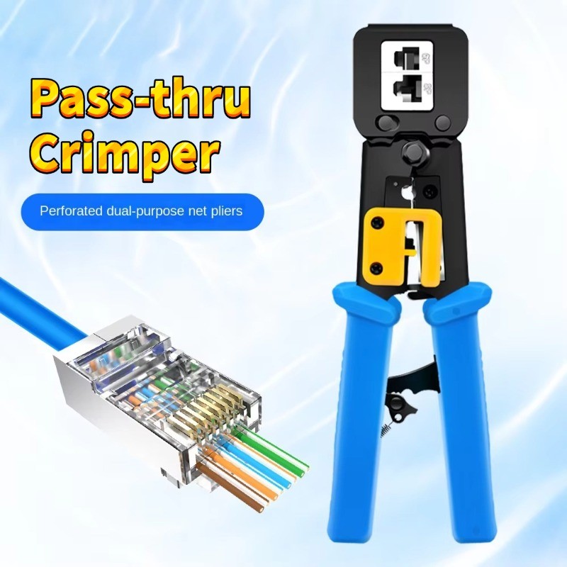 Crimping Pass Through RJ45 6P 8P Cat5 Cat5e Cat6 Pliers Crimp Net Work Tool Multifunction Crimper