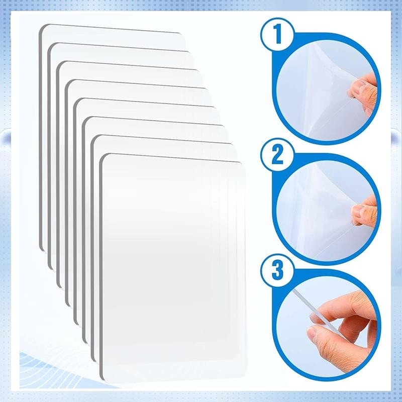 

L07A-8 Pcs Clear Acrylic Cutting Pads For Embossing Crafting, Transparent Embossing Plates