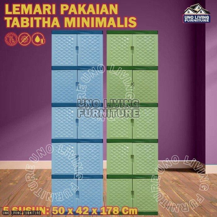 Lemari Pakaian Plastik 5 Susun Full Kunci Lemari Tabitha Tabitha