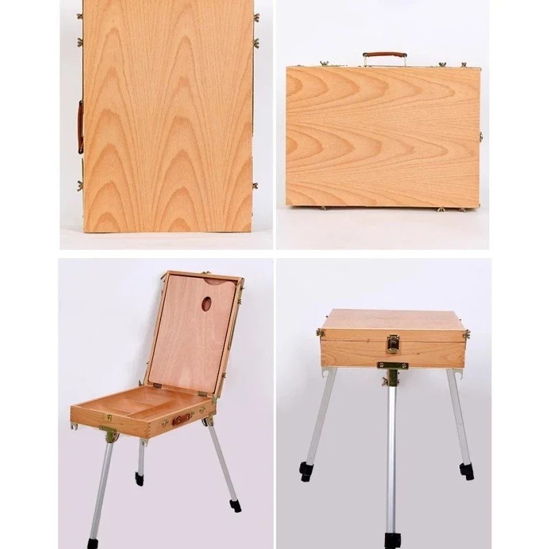 

Hot Sale Light And Portable Aluminum Alloy Legs Outdoor Sketching Hand Box Oil Painting Box Frame
