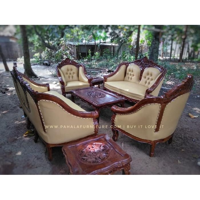 Kursi Tamu Jati Monaco Ganesha Luxury (Sofa Jati, Kursi Jati Mewah)