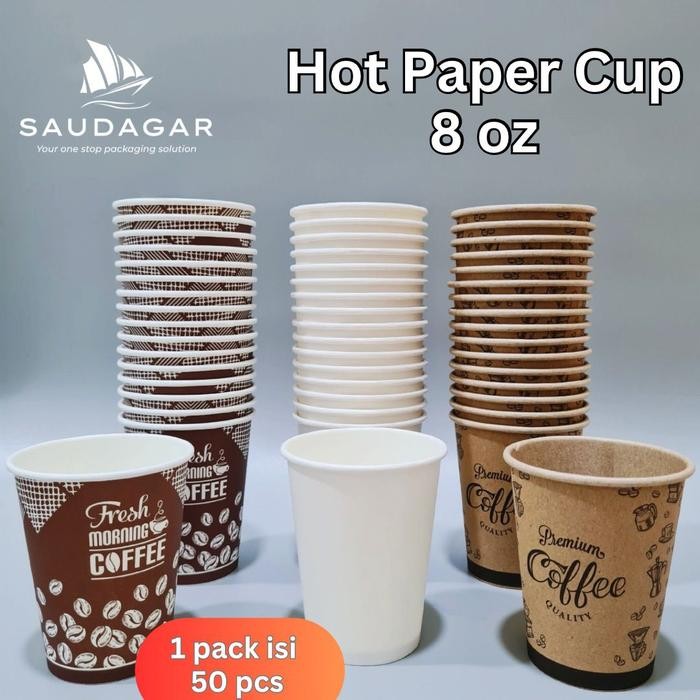 

Gelas kertas 8 oz ( 240 ml ) / Hot paper cup / Gelas kopi