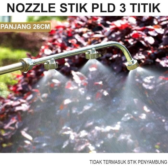 Nozzle Stik PLD 3 TITIK MODEL PENDEK Untuk Semprot Hama dll