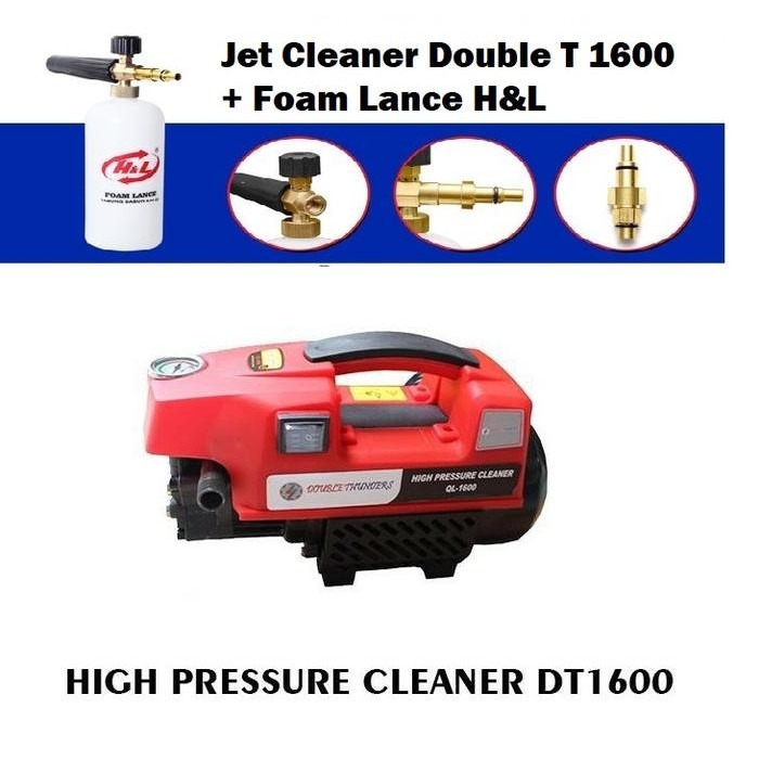 Paket Jet Cleaner Double Thunder DT1600 QL1600 + Foam Lance