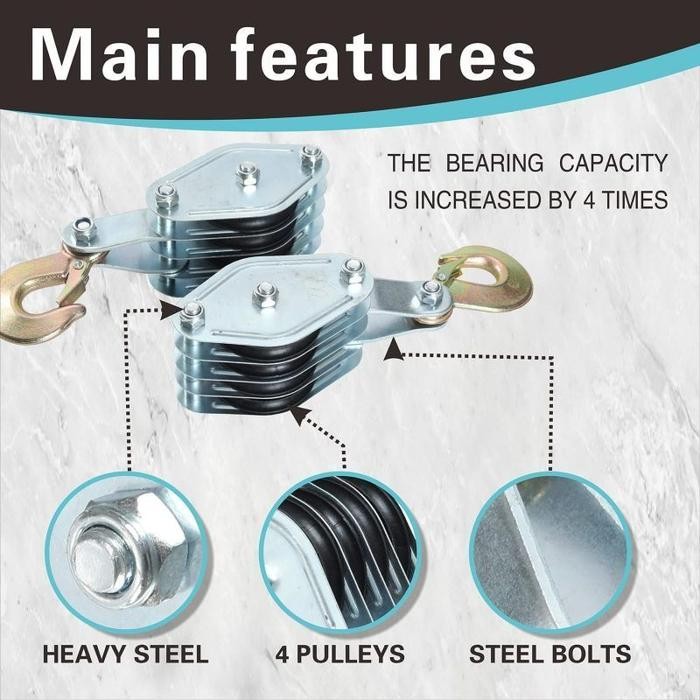 READY 20m Alat Katrol Barang Manual Alat Derek Manual Katrol Kerekan Alat Derek Manual Katrol Manual