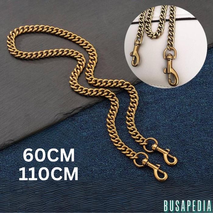 Rantai Tali Tas Rantai Gold Besi Tali Tas Rantai Panjang 60cm, 110cm