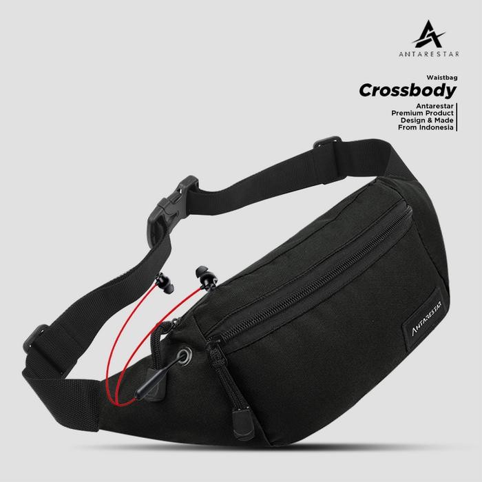 Tas Selempang Pria Waistbag Antarestar Tas Pinggang Slempang Pria