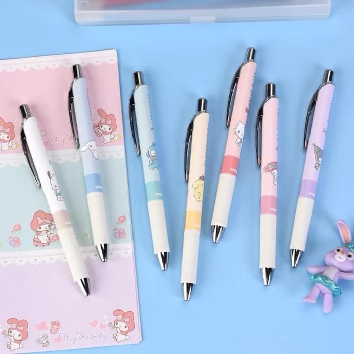 

Ready- Pentel Energel Sanrio Characters White Grip Series Pochacco Cinnamoroll Kuromi 0.5Mm Gel Ink