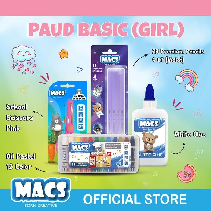

Ready- Macs Paket Paud Basic / Crayon / Pensil / Paket Sekolah