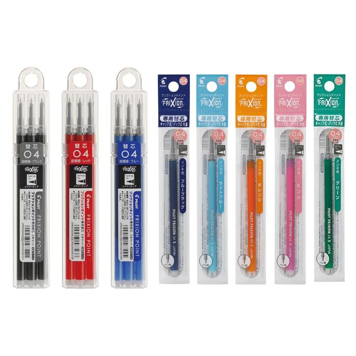 

Ready- Pilot Frixion Knock Point Refill 0.4Mm Erasable Ink Tinta Lfpkrf30S4