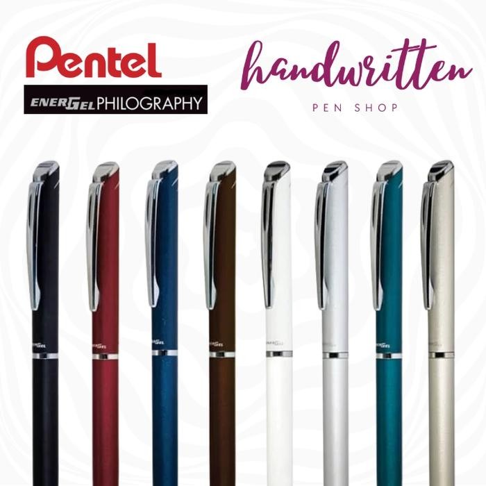 

Ready- Pentel Energel Philography Metal Gel Ballpoint Pen / Pulpen Gel