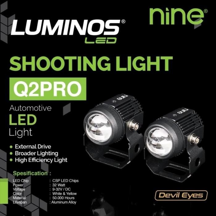 Lampu Tembak Laser 1 Mata Luminos Q2 Pro (harga 1 set isi 2)