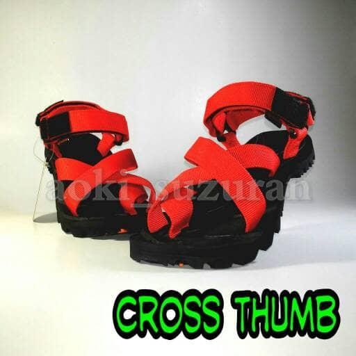 Sandal Gunung Suzuran Custom Black Red