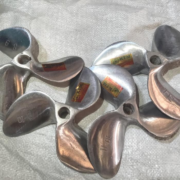 kipas perahu alumunium daun 3 baling baling propeller kapal