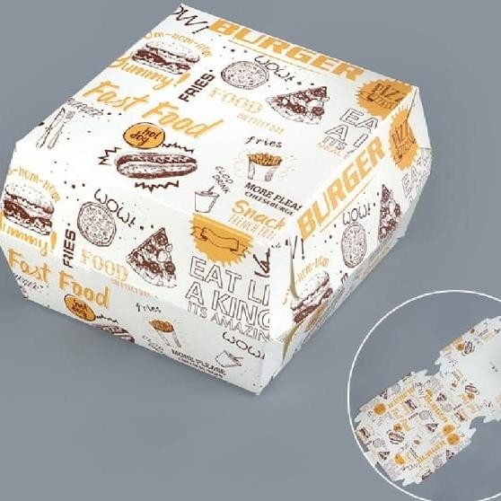 10pcs Box Burger Kotak Burger Dus Burger Kotak kentang goreng dus kentang goreng kotak kentang