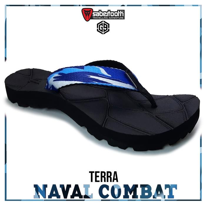 SABERTOOTH Sandal Gunung Pria Wanita Traventure Terra Naval Combat Sendal Jepit Kasual