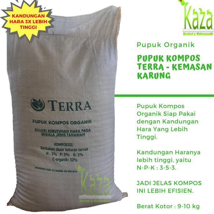 TERBARU PUPUK ORGANIK KOMPOS TERRA KEMASAN KARUNG BERBAHAN KOHE KOTORAN HEWAN *