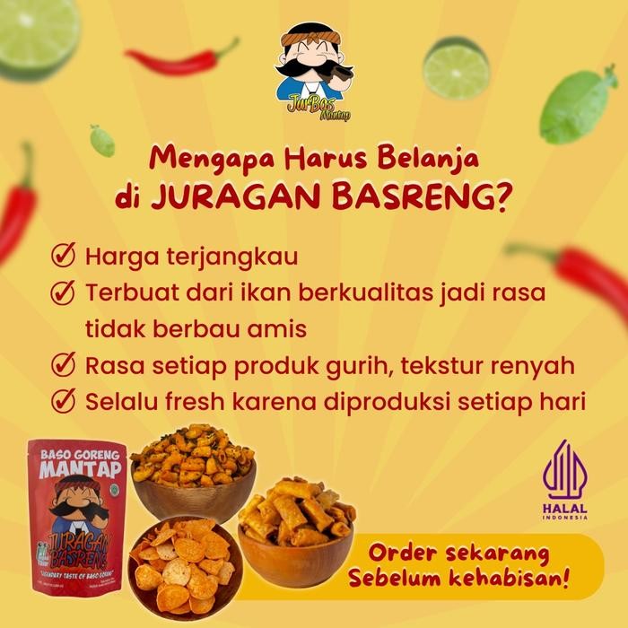 

New [EXCLUSIVE Adebae] [iBooming] [1 pack] basreng ikan+ 1 chili oil sachet Makanan