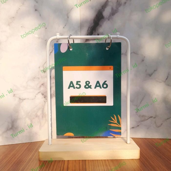 

Tempat Menu Holder Menu / Nomor meja / stand menu kayu stand kalender