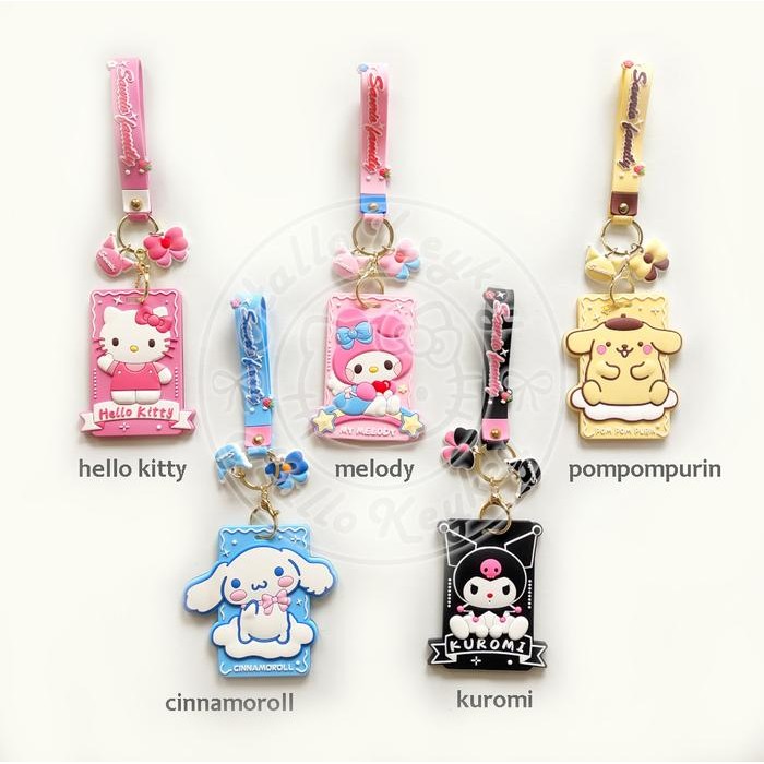 

gantungan name tag id card kitty melody cinnamoroll kuromi pompompurin